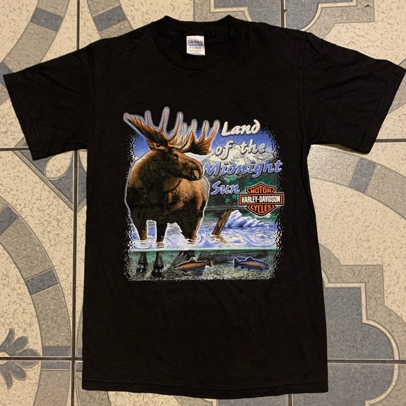 Harley-Davidson Other - Vintage Harley-Davidson Alaska Graphic Tee Sz S